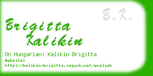 brigitta kalikin business card
